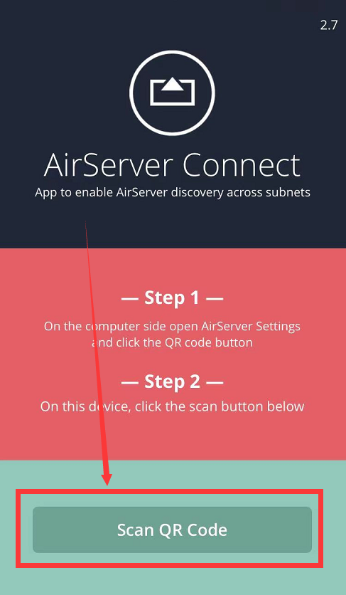 图6：手机扫描AirServer二维码