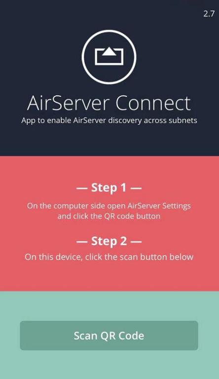 图4：使用AirServer Connect扫描QR码