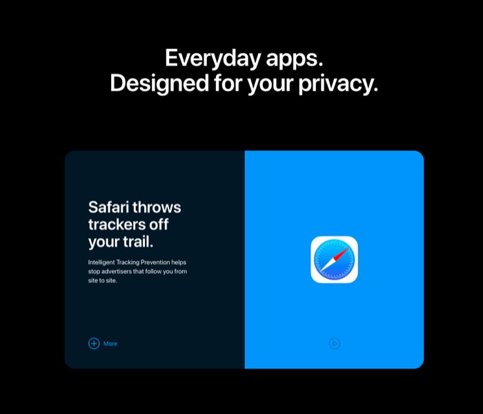 苹果隐私保护新网页