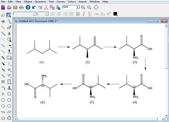 绘制立体化学结构的过程图
