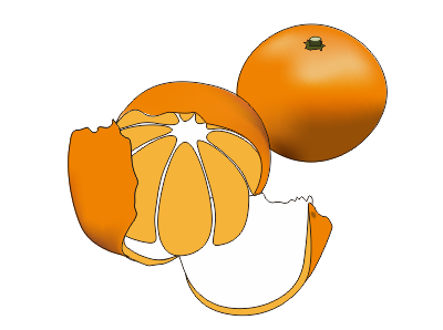 CDR画橘子