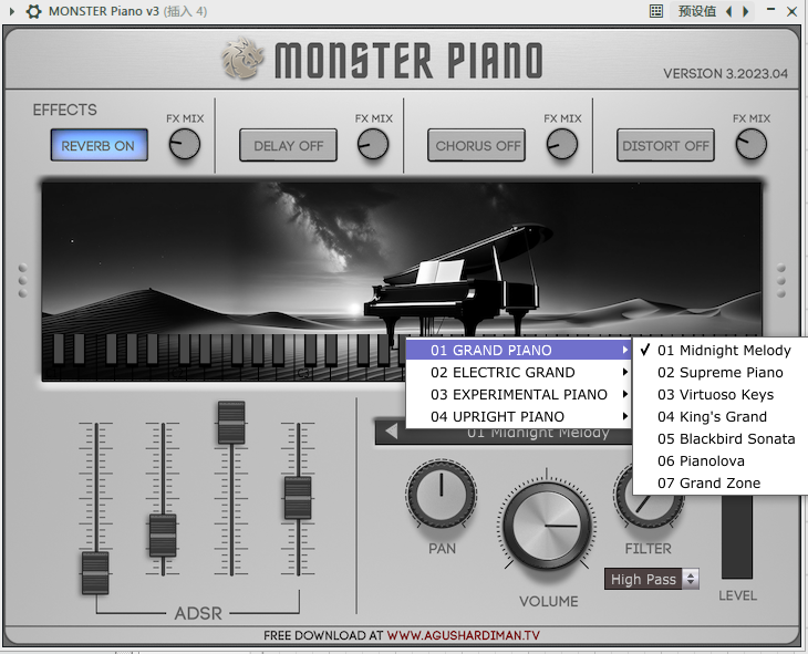 FL Studio免费资源：Monster Piano VST插件