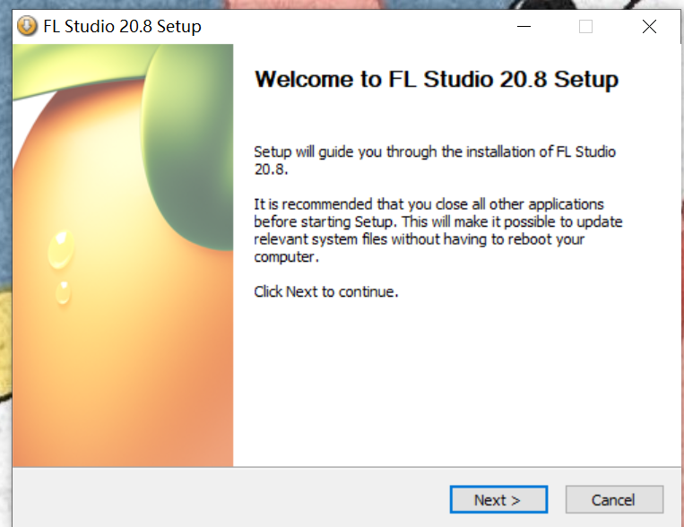 运行“FL Studio_20.8.0.1”并开始安装。