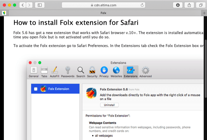 图8：Safari如何安装Folx扩展程序
