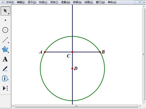 绘制过点A的圆D