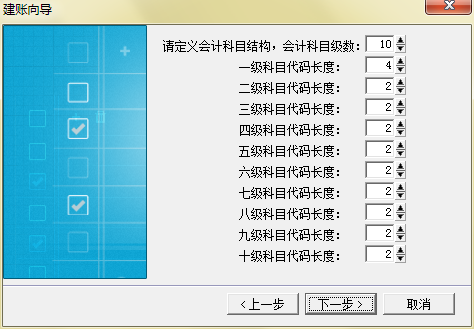 设置会计科目级数