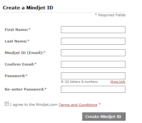 Mindjet sign up