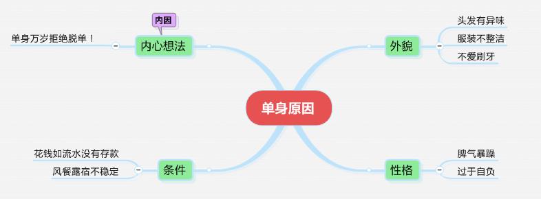 单身分析思维导图