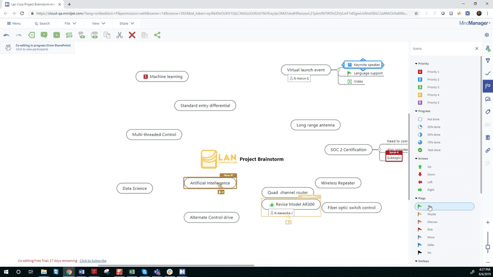 mindmanager 2020 for windows免费版插图(5) 全新实时协作编辑