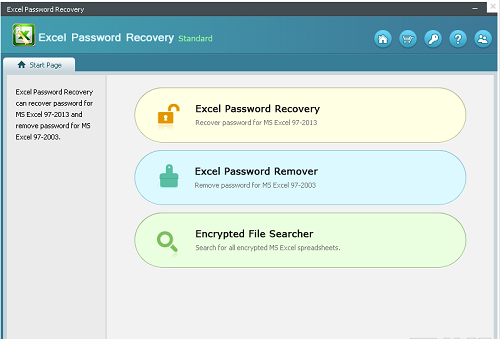 Excel Password Recovery Key页面