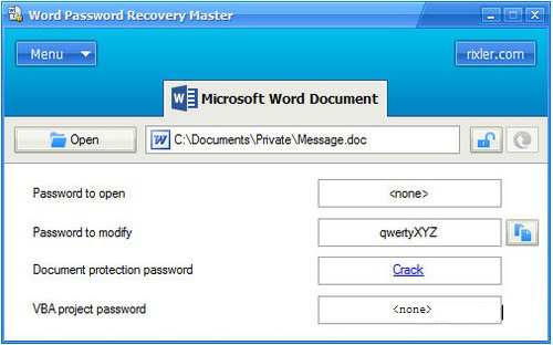 Word Password Recovery Master