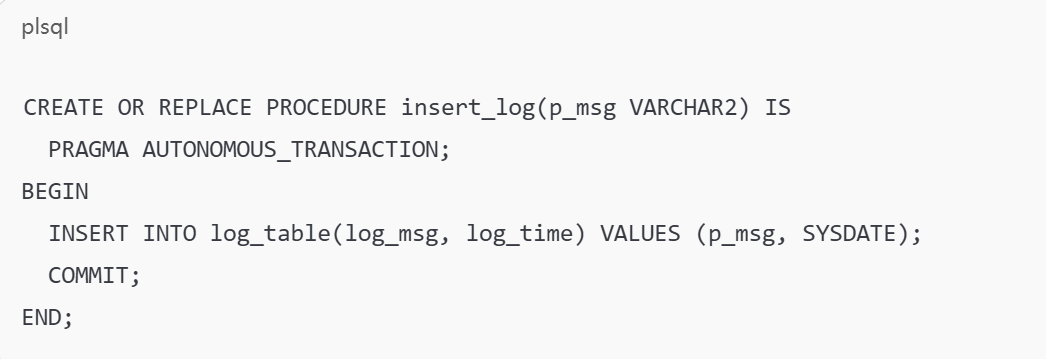 PL/SQLDeveloper如何测试自治事务 