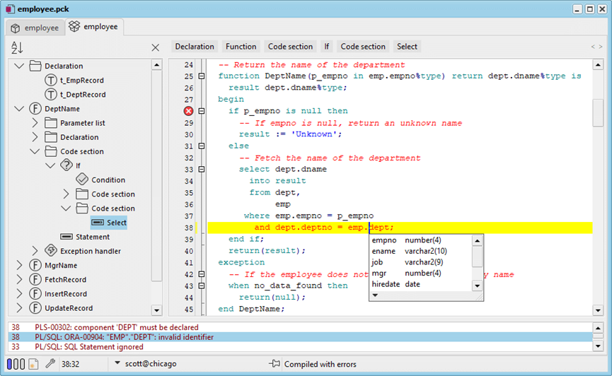 plsql developer有些数据管理功能？