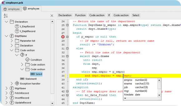 强大的 PL/SQL 编辑器