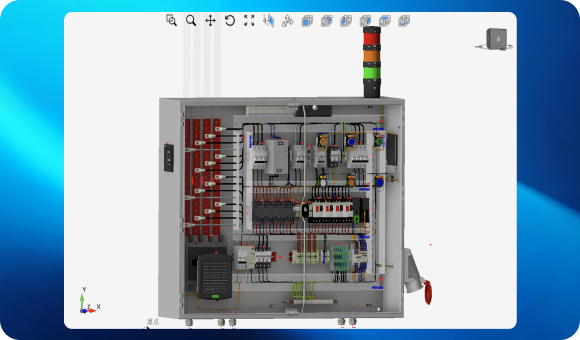 SEE Electrical 3D Panel 柜体布局与碰撞检查界面