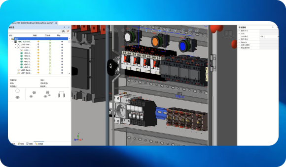 SEE Electrical 3D Shop Floor 电气柜数字模型查看界面