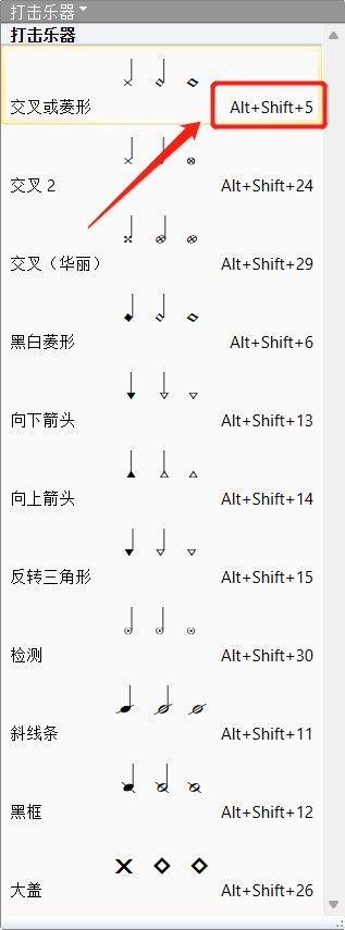 音符快捷键