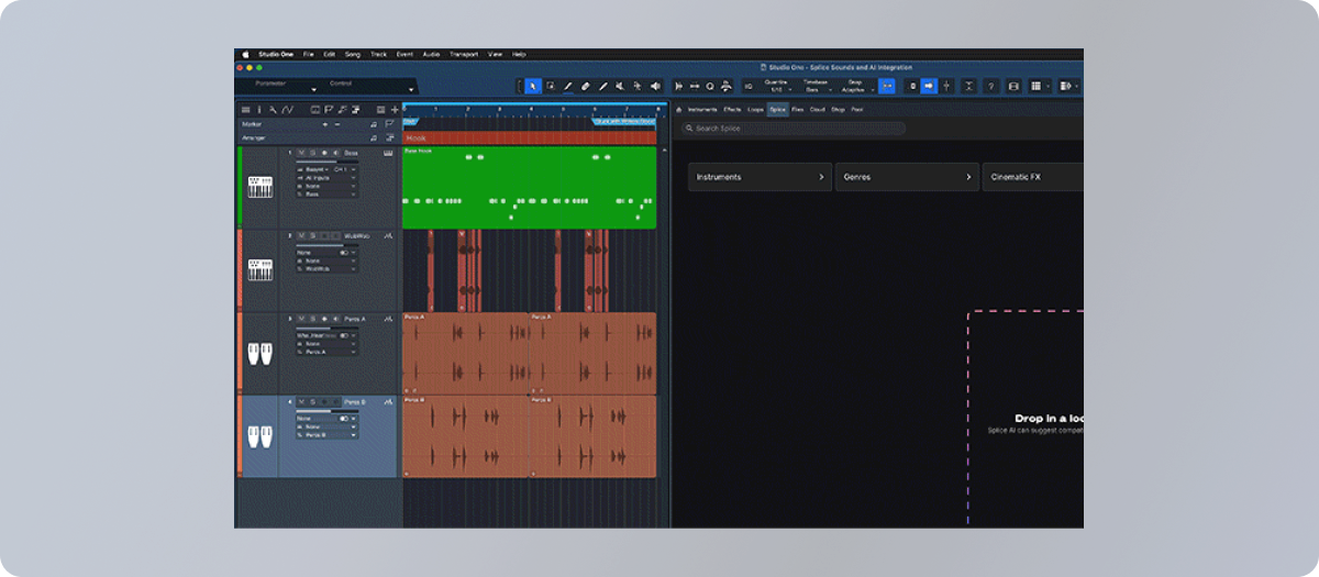 Studio One Pro 7与Splice采样库的集成