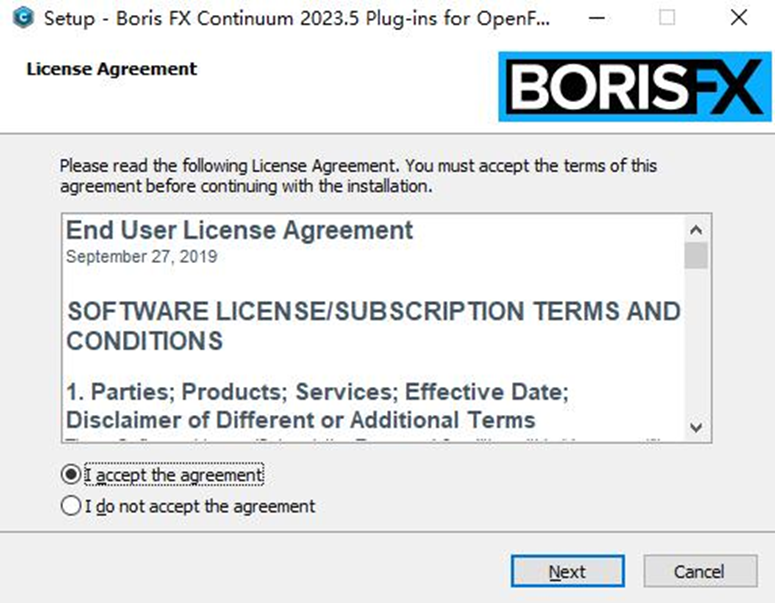 安装Boris FX软件