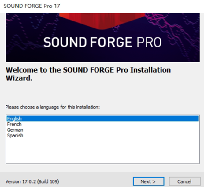 SOUND FORGE Pro 17 安装