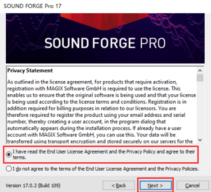 SOUND FORGE Pro 17 安装