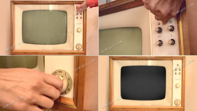 老电视透明相框素材（4组）