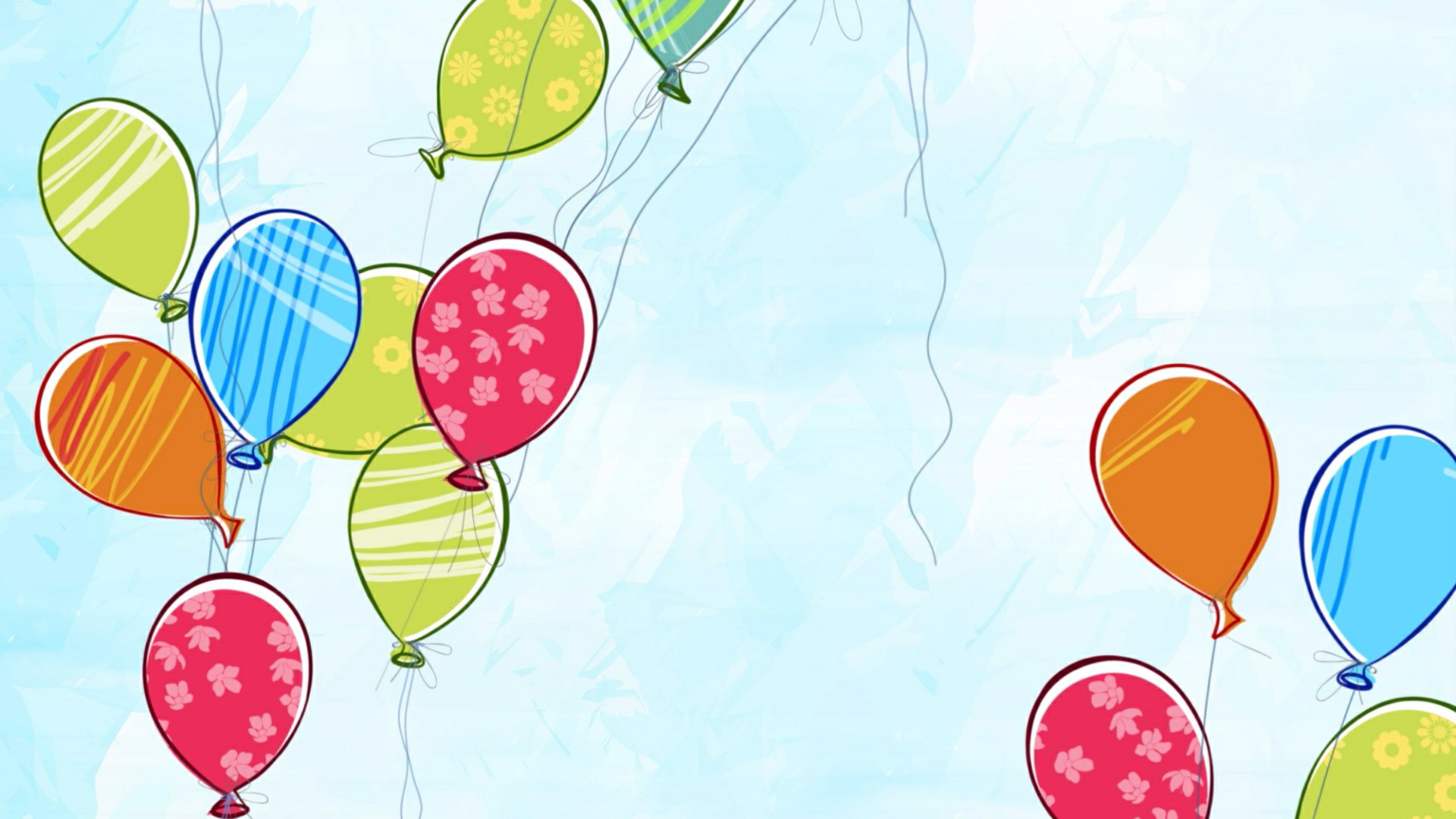 六一儿童彩色气球卡通背景素材 125246
