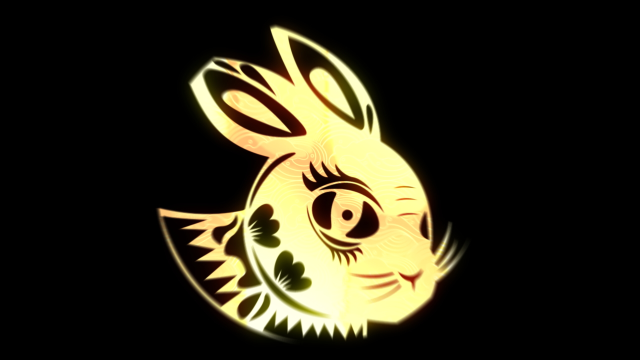 兔年春节金色兔子转场素材 19899598T2